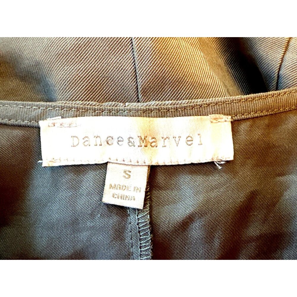Dances Marvel Size S Olive Green Tie Front Cropped Bolero Top Boho Festivalcore - Picture 4 of 8
